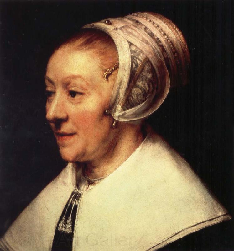 REMBRANDT Harmenszoon van Rijn Portrait of Catrina Hoogshaet at the Age of Fifty Norge oil painting art